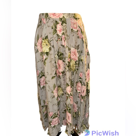 Susan Bristol vintage Floral Skirt-Size 10 petite - Picture 3 of 5